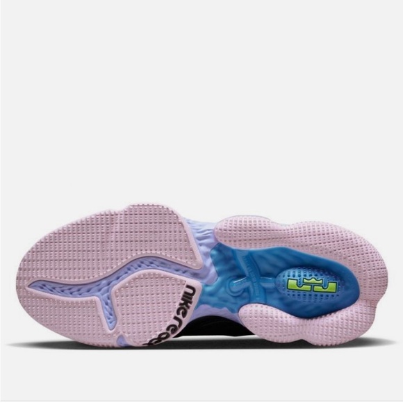 Nike | Men's Black/Lime Green LeBron XIX React Low Athletic Basketball Shoes 8.5 - Picture 15 of 16